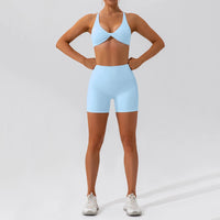 Ensemble Tenue de Sport Femme Crop Top