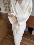 Robe de chambre polaire femme double face longue 5