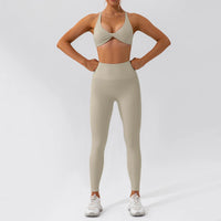 Ensemble Tenue de Sport Femme Crop Top