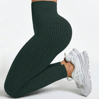 Legging femme Laine Texturé Effet Push Up Taille Haute