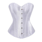 Corset Blanc Satin Vintage