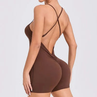 Combinaison Legging Short Sport Bretelles Dos Croisées