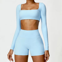 Ensemble Tenue de Sport Femme Crop Top