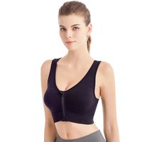 Soutien Gorge de Sport Sans Armature Fermeture Zip Avant