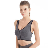 Soutien Gorge de Sport Sans Armature Fermeture Zip Avant