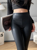 Legging Noir Simili Cuir