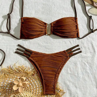 Bikini Texturé Effet Plissé