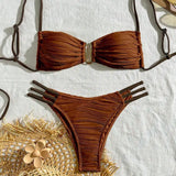 Bikini Texturé Effet Plissé
