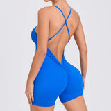 Combinaison Legging Short Sport Bretelles Dos Croisées