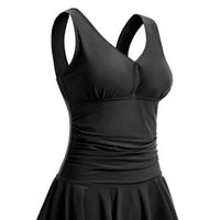 Maillot de Bain Gainant Robe Jupette Évasée.