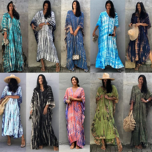 Caftan de Plage Motif Rayé