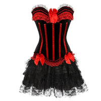 Red wasp-waisted corset 