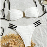 Bikini Texturé Effet Plissé