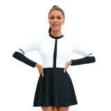 Maillot de Bain Manches Longues avec Jupe