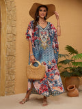 Blue and Red Beach Caftan 