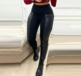 Legging Demi Simili Cuir