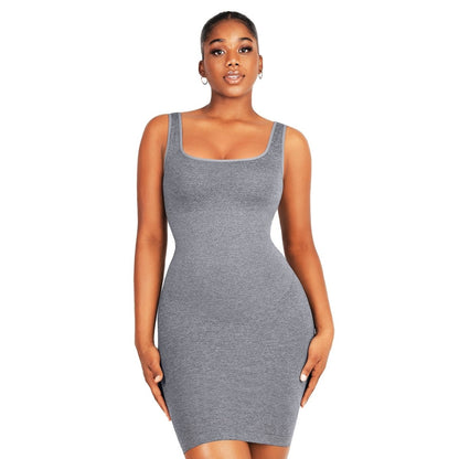 robe moulante grise qui affine