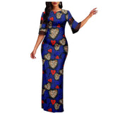 Robe Africaine Wax violet foncé