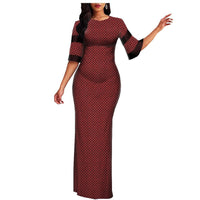 Robe Africaine Wax rouge foncé