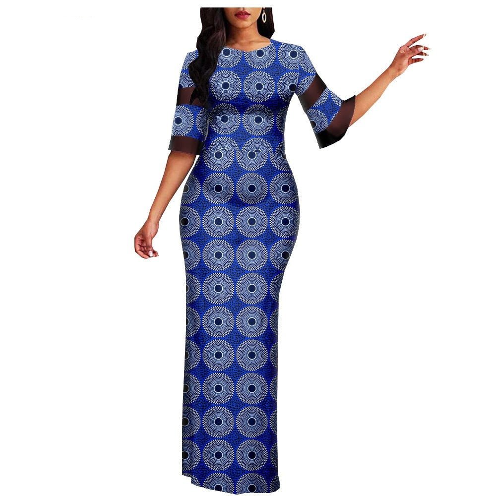 Robe Africaine Wax violet