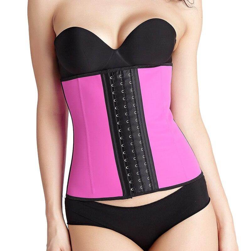 ceinture amincissante latex rose