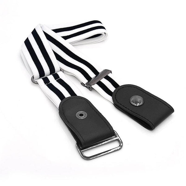 ceinture sans boucle noir et blanc