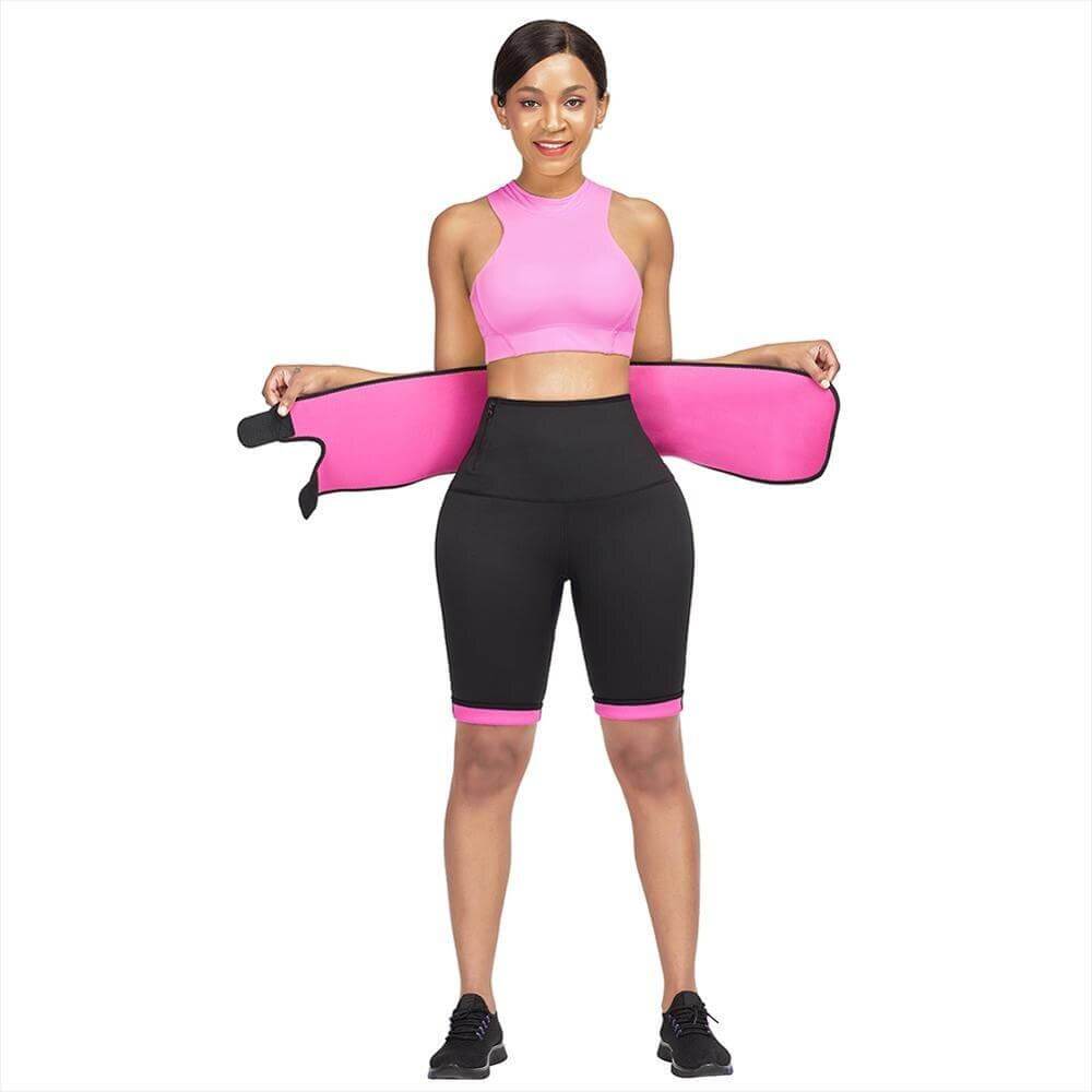 Ceinture sauna amincissante rose