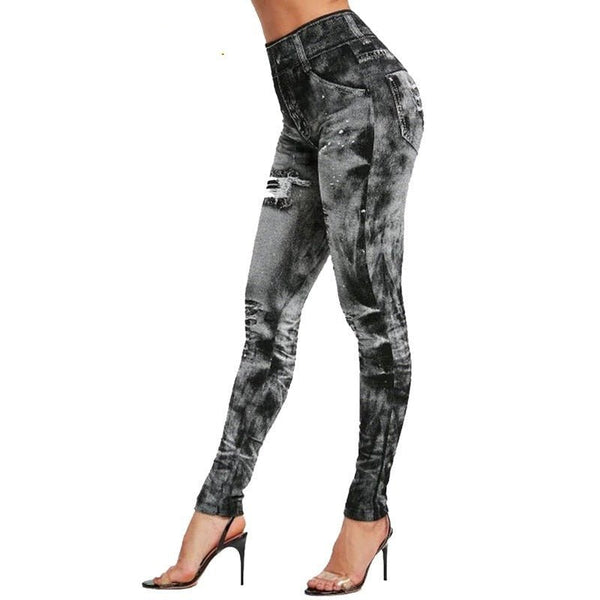 Pantalon femme fashion Jeggings sexy sans poches couleur blanc