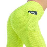 Legging anti cellulite avec poches fluo