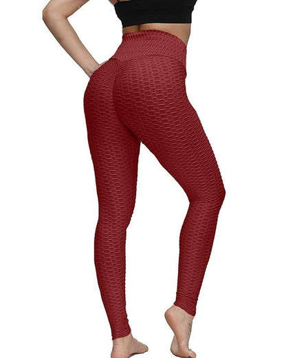 Legging anti cellulite grande taille bordeaux