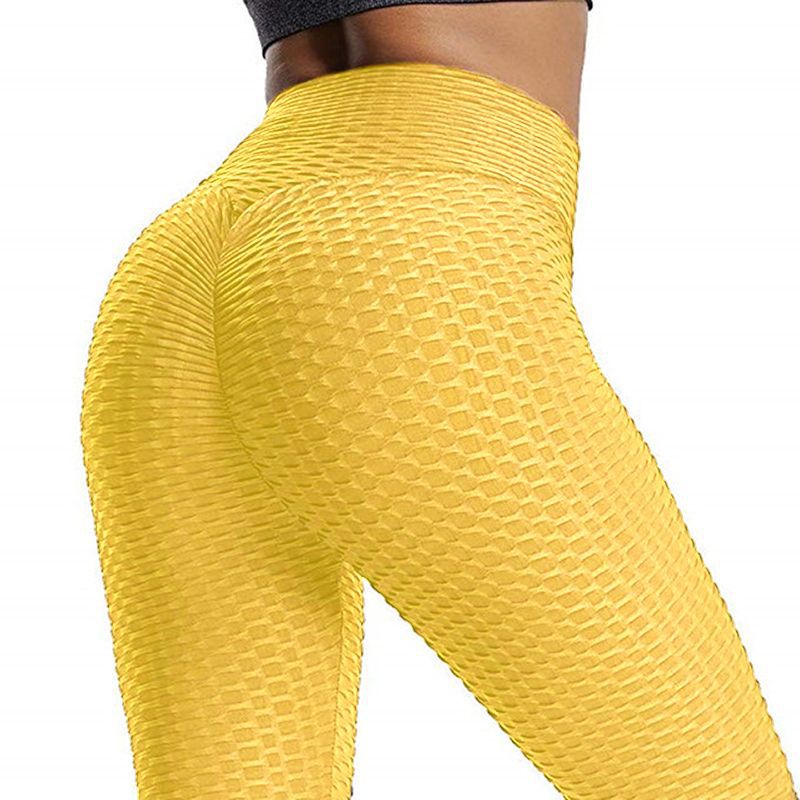 Legging anti cellulite grande taille jaune