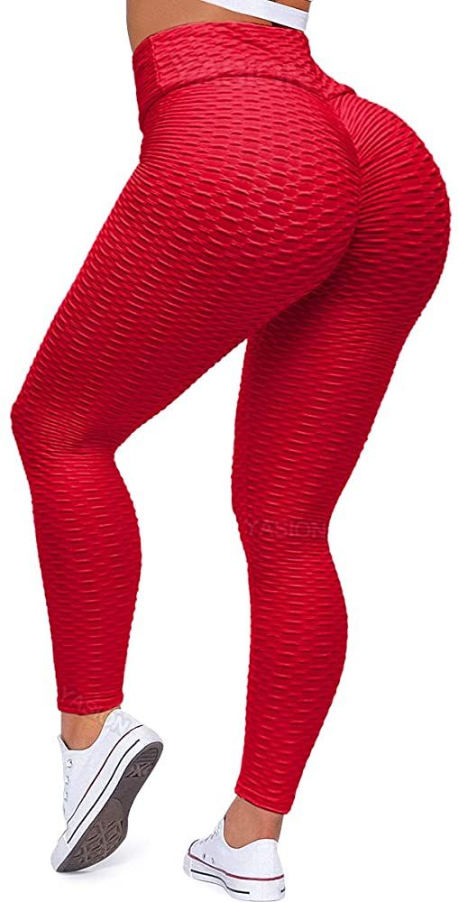 Legging anti cellulite grande taille rouge