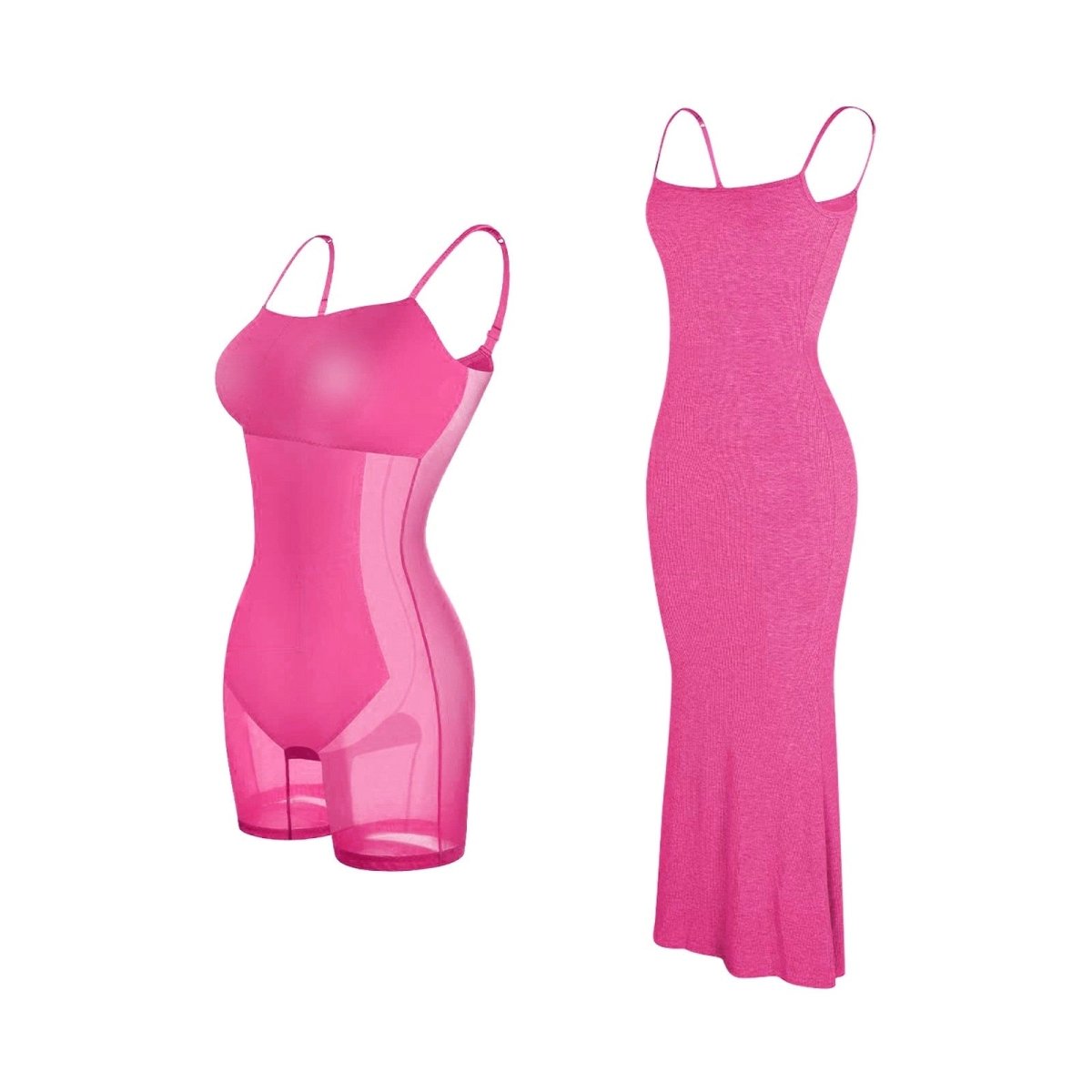Robe Gainante Grande Taille rose