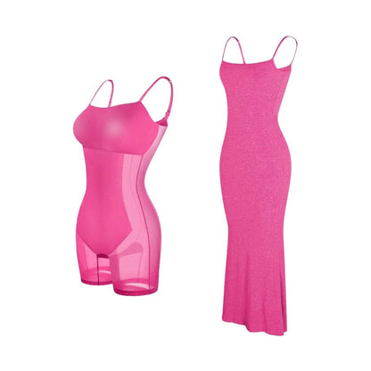 Robe Gainante Grande Taille rose