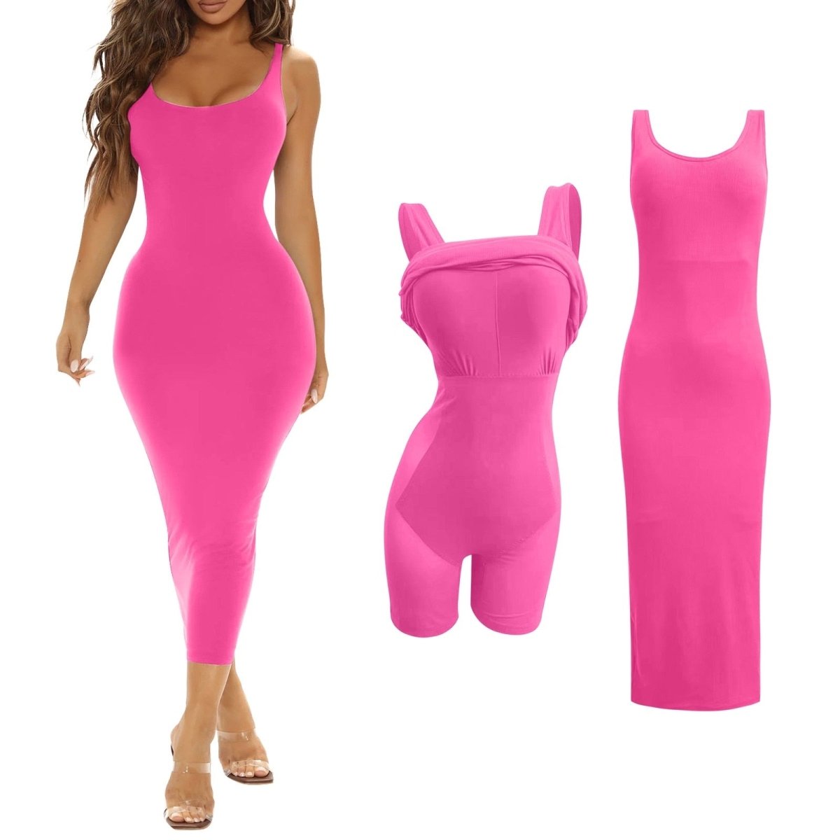 Robe Gainante Longue rose